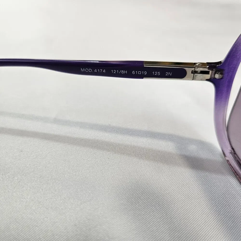 Versace VE4174 Purple Shield Sunglasses Oversized Italy Y2K